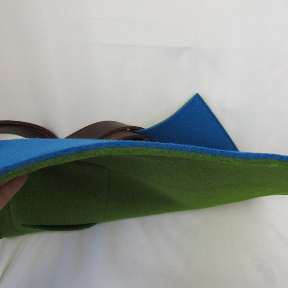 Graf & Lantz Merino Wool Two-Tone Handbag blue/green - NWT RARE, from 2014 - Picture 7 of 14